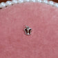 Garnet Silver Butterfly Charm