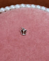Garnet Silver Butterfly Charm