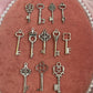 Medium To Large Silver Key Charms