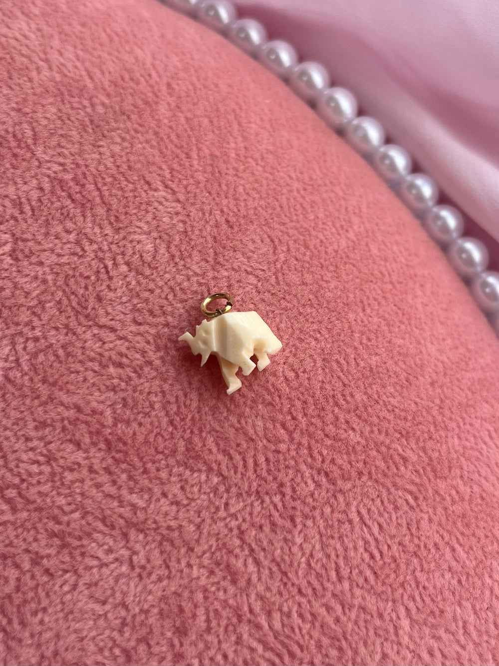 White Elephant Small Charm