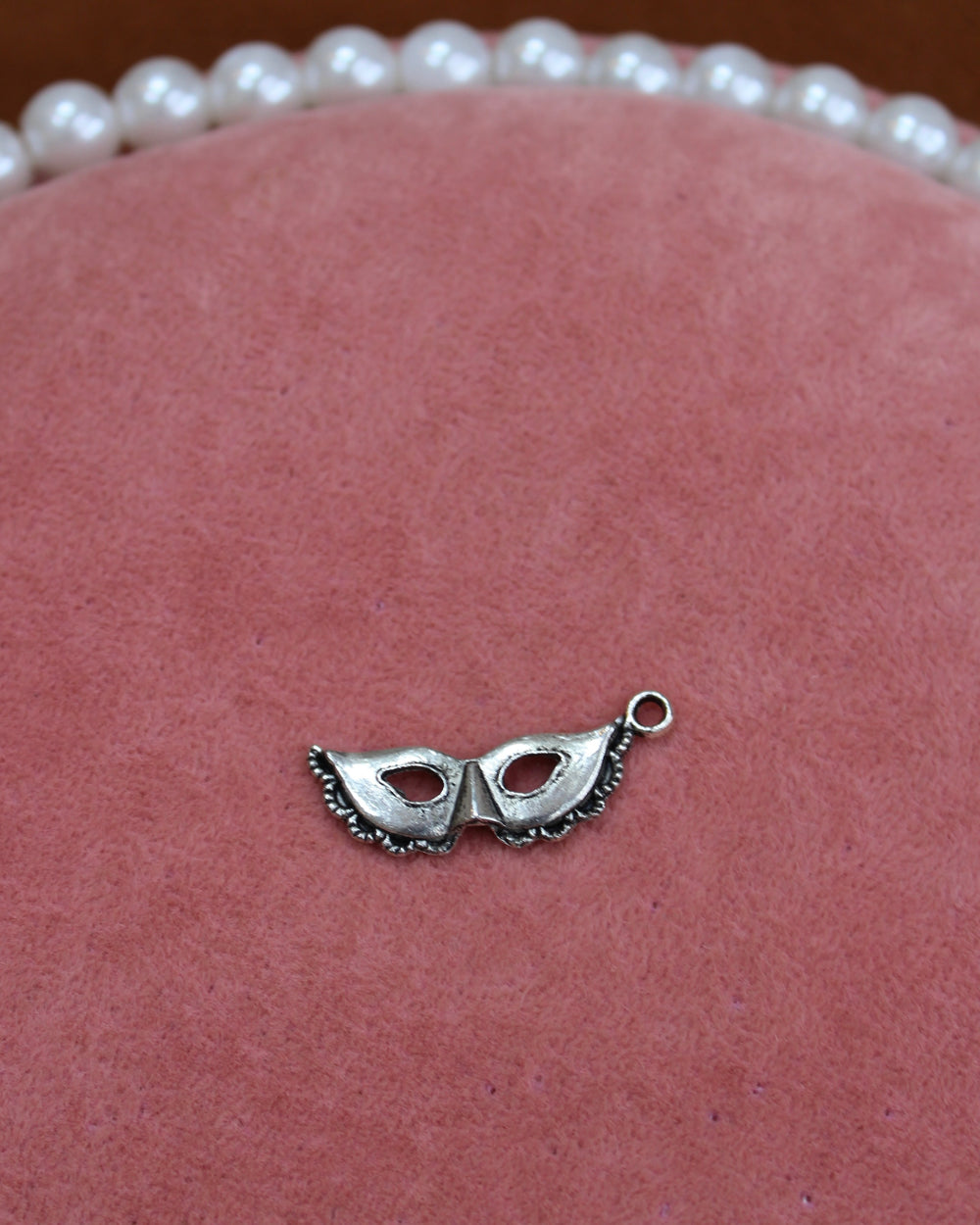 Silver Masquerade Mask Charm