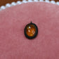 Large Orange Oval Stone Charm