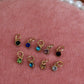 Small Gold Colorful Crystal Charms