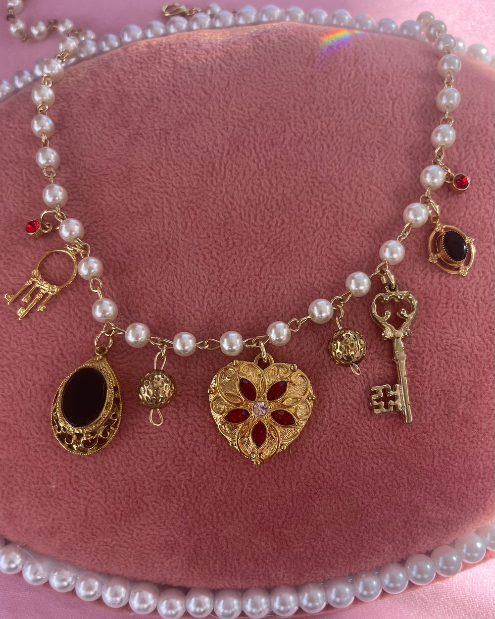 Stole My Heart Vintage Charm Necklace