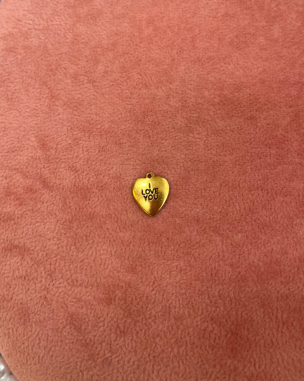 I Love You Gold Heart Charm