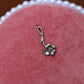 Silver Hanging Rose Charm