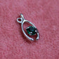 Dainty Green Gem Wishbone Charm