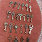 Small To Medium Silver Key Charms