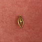 Gold Leaf With Pearl Charm
