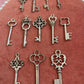 Medium To Large Silver Key Charms