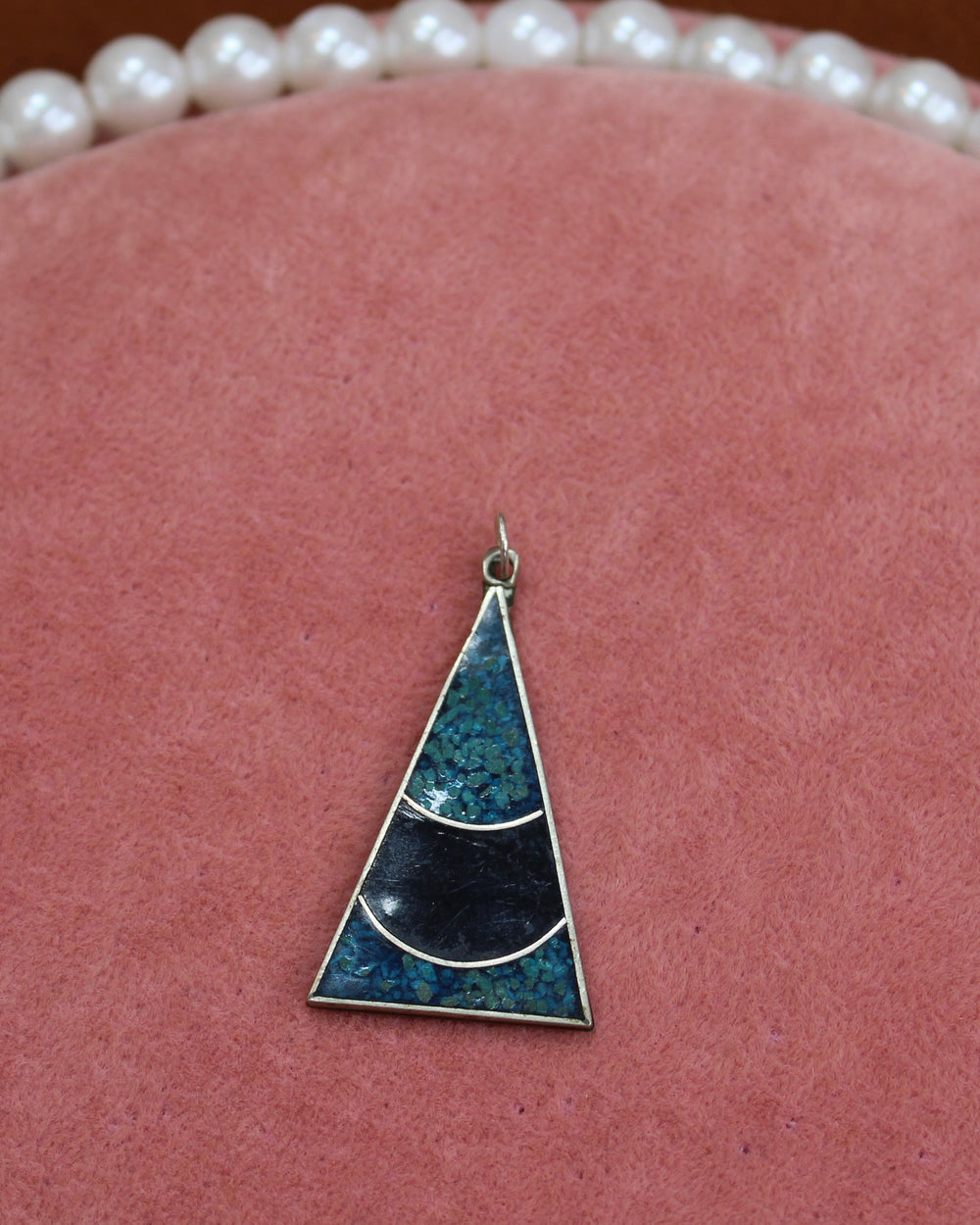 Large Blue Triangle Charm