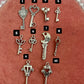 Medium Silver Key Charms