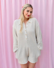 Load image into Gallery viewer, MAPLE BUTTON-UP LONGSLEEVE SWEATER KNIT ROMPER

