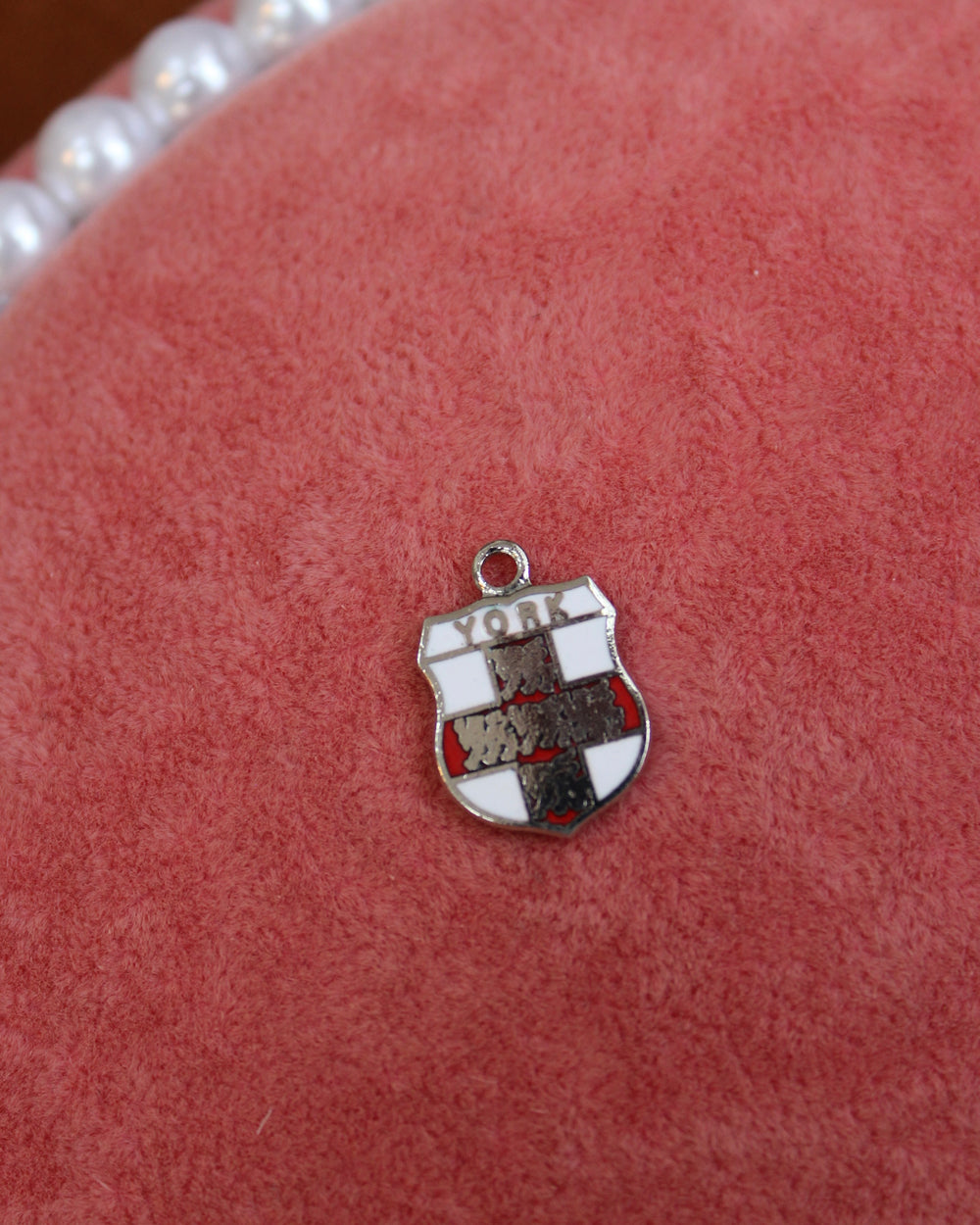 York Red White Silver Charm