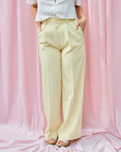 Load image into Gallery viewer, PERFECT PASTEL YELLOW HIGH-WAISTED TROUSERS

