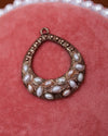 Oval Rose Gold Pearls Charm
