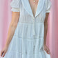 EMILY SAILOR COLLAR SHORT-SLEEVE WHITE MINI DRESS