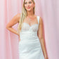 ISABELLA BRIDAL WHITE LACE CUP MINI DRESS