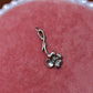 Silver Hanging Rose Charm