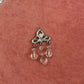 Silver Clear Crystal Dangle Charm