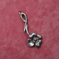 Silver Hanging Rose Charm