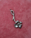 Silver Hanging Rose Charm