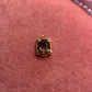 Purple Brown Oval Crystal Gold Charm