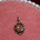 Clear Oval Stone Spotted Charm