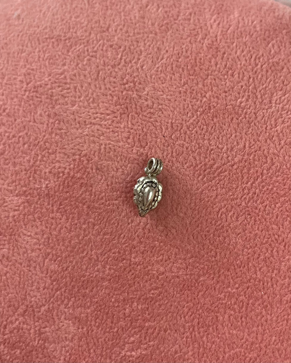 Small Teardrop Silver Charm