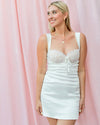 ISABELLA BRIDAL WHITE LACE CUP MINI DRESS