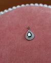 Crystal Green Gem Teardrop Charm