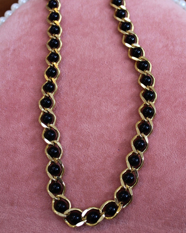 Black & Gold Chain Necklace