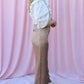 CELINE PORTABELLA SATIN HIGH-WAISTED PANTS