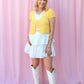 EFFORTLESS WHITE RUFFLE MINI SKIRT