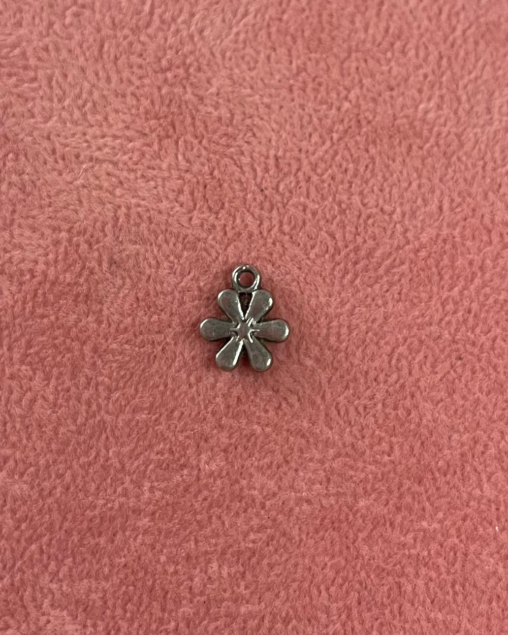 Tiny Flower Silver Charm