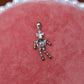Aquamarine Gem Stick Figure Charm