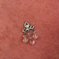 Silver Clear Crystal Dangle Charm