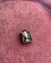 Textured Silver Square With Pearl Charm