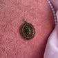 Green Stone Oval Charm
