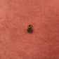Small Rose Dark Silver Charm