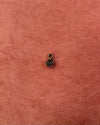 Small Rose Dark Silver Charm