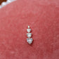 Triangle 3 Crystal Pendant Charm