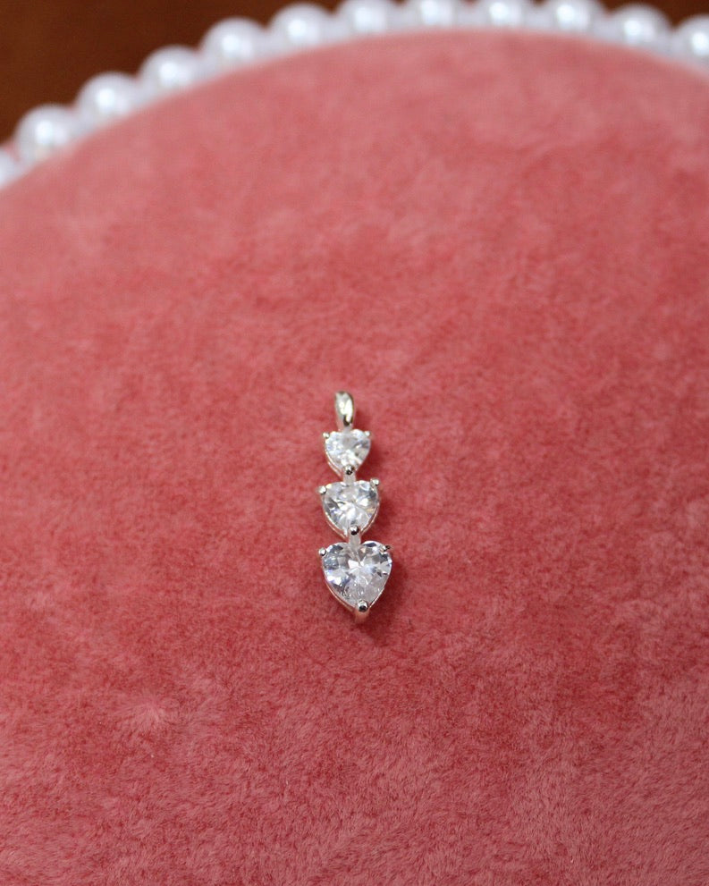 Triangle 3 Crystal Pendant Charm