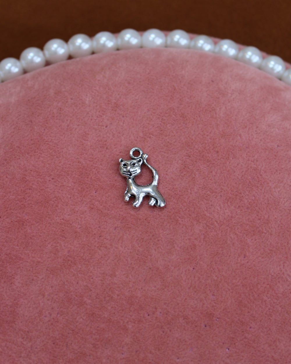 Silver Cat Charm