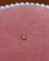 Tiny White Gem Gold Charm