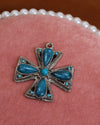 Blue & Turquoise Cross Charm