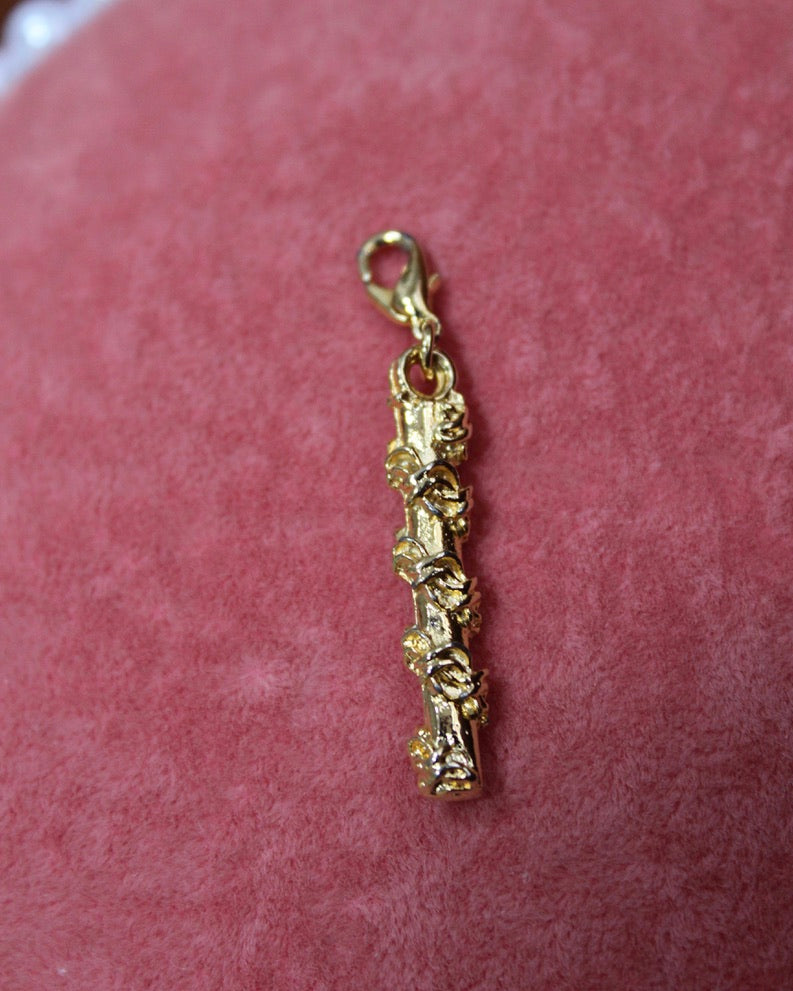 Pillar With Vines Gold Charm