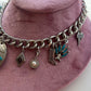 Western Turquoise Silver Vintage Charm Necklace