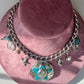 Western Turquoise Silver Vintage Charm Necklace