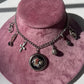 Gothic Floral Vintage Silver Charm Necklace